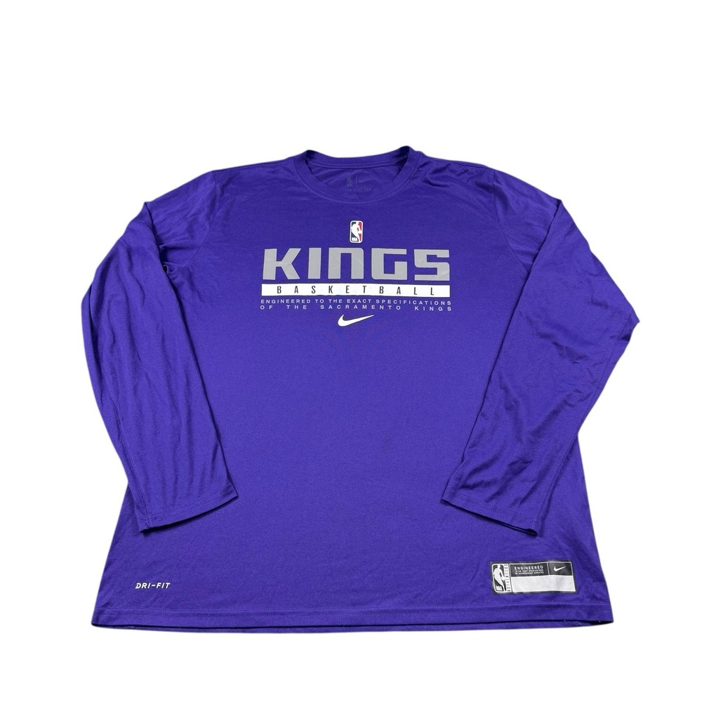 Nike Sacramento Kings NBA Purple Dri-FIT Performance L/S Shirt XL